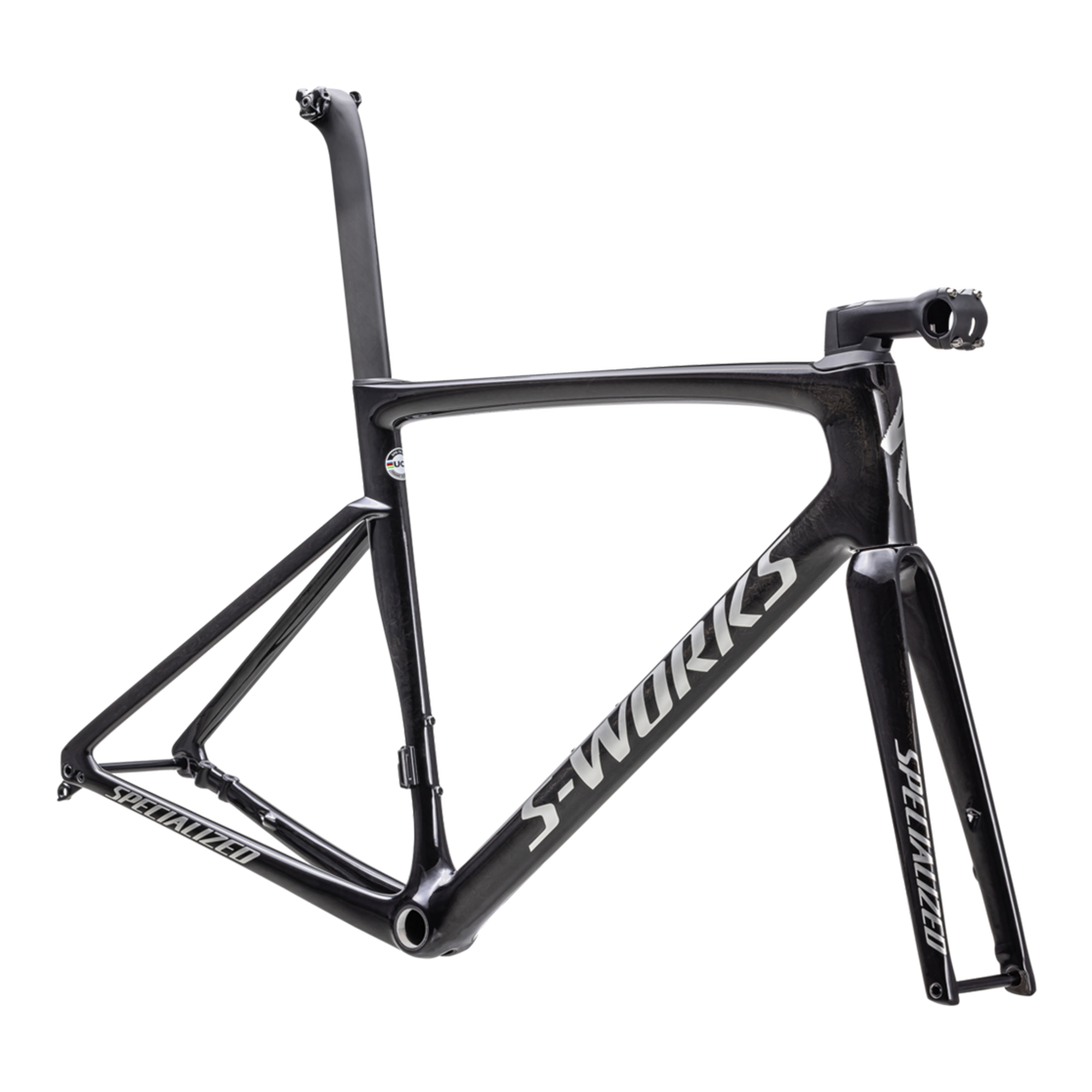 Specialized S-Works Tarmac SL7 Frameset - FACT 12r Carbon - Gloss Black Pearl Granite Over Carbon / Chrome