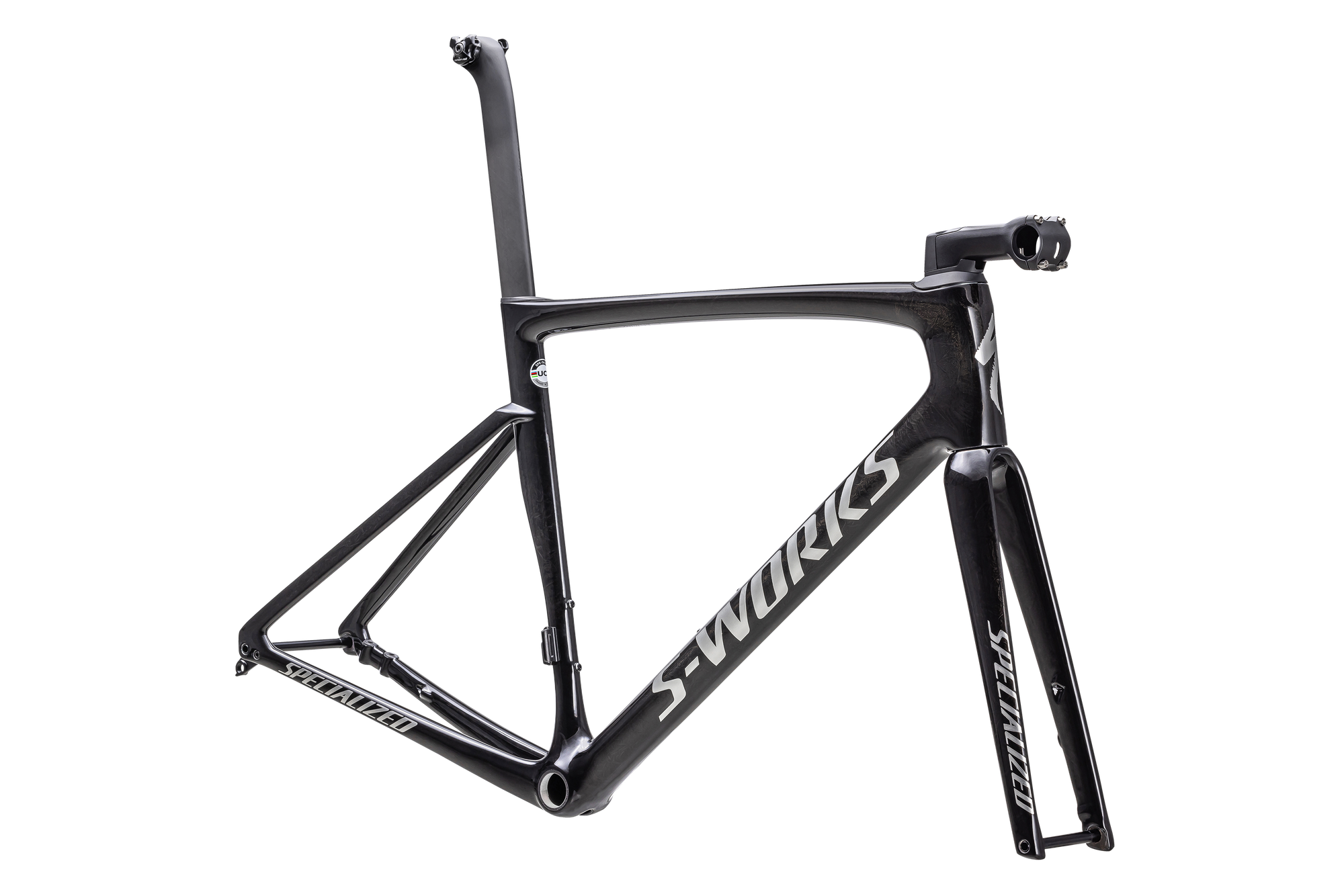 Specialized S-Works Tarmac SL7 Frameset - FACT 12r Carbon - Gloss Black Pearl Granite Over Carbon / Chrome