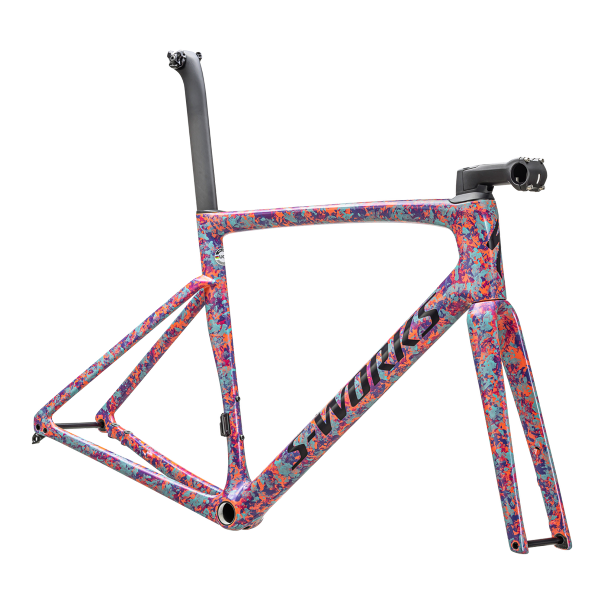 Specialized S-Works Tarmac SL7 Frameset - FACT 12r Carbon - Gloss Marbled Lagoon Blue-Purple Haze - Orichid-Blaze/Violet Purple Topcoat/Midnight Shadow