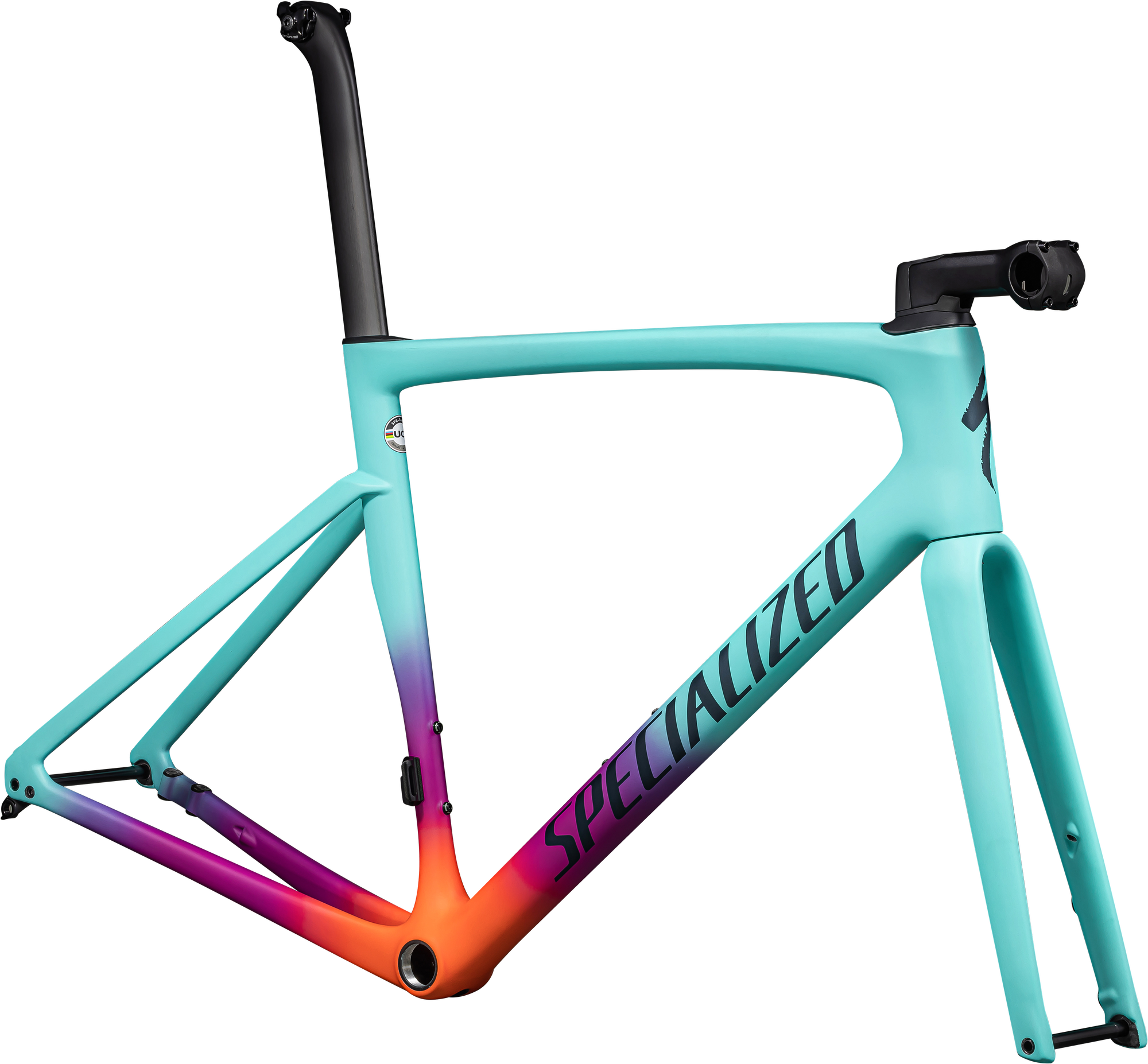 Specialized Tarmac SL7 Frameset - Gloss Lagoon Blue/Purple Orchid/Blaze