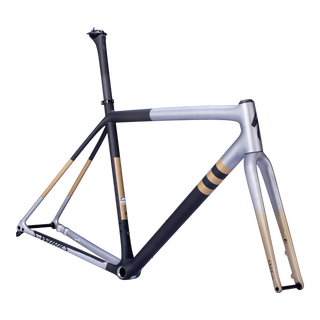 Specialized S-Works Crux Frameset - FACT 12r Carbon - Satin Brushed Liquid Silver/Gloss Black/Smoke Marble/Gold Diamond Dust
