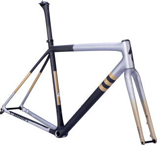 Specialized S-Works Crux Frameset - FACT 12r Carbon - Satin Brushed Liquid Silver/Gloss Black/Smoke Marble/Gold Diamond Dust