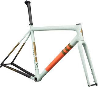 Specialized S-Works Crux Frameset - FACT 12r Carbon - Satin White Sage/Cactus Bloom/Midnight Shadow Speckle
