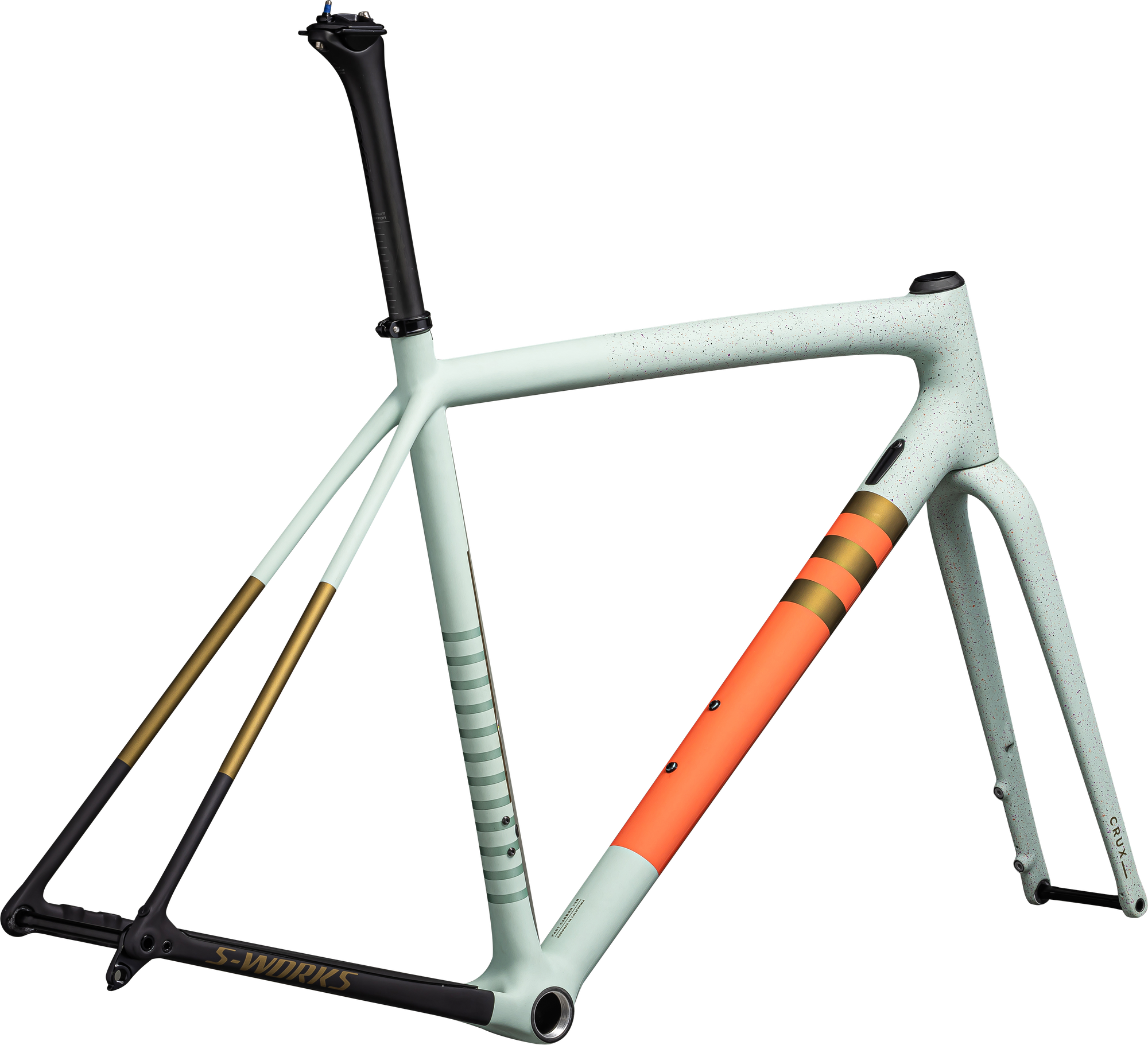 Specialized S-Works Crux Frameset - FACT 12r Carbon - Satin White Sage/Cactus Bloom/Midnight Shadow Speckle