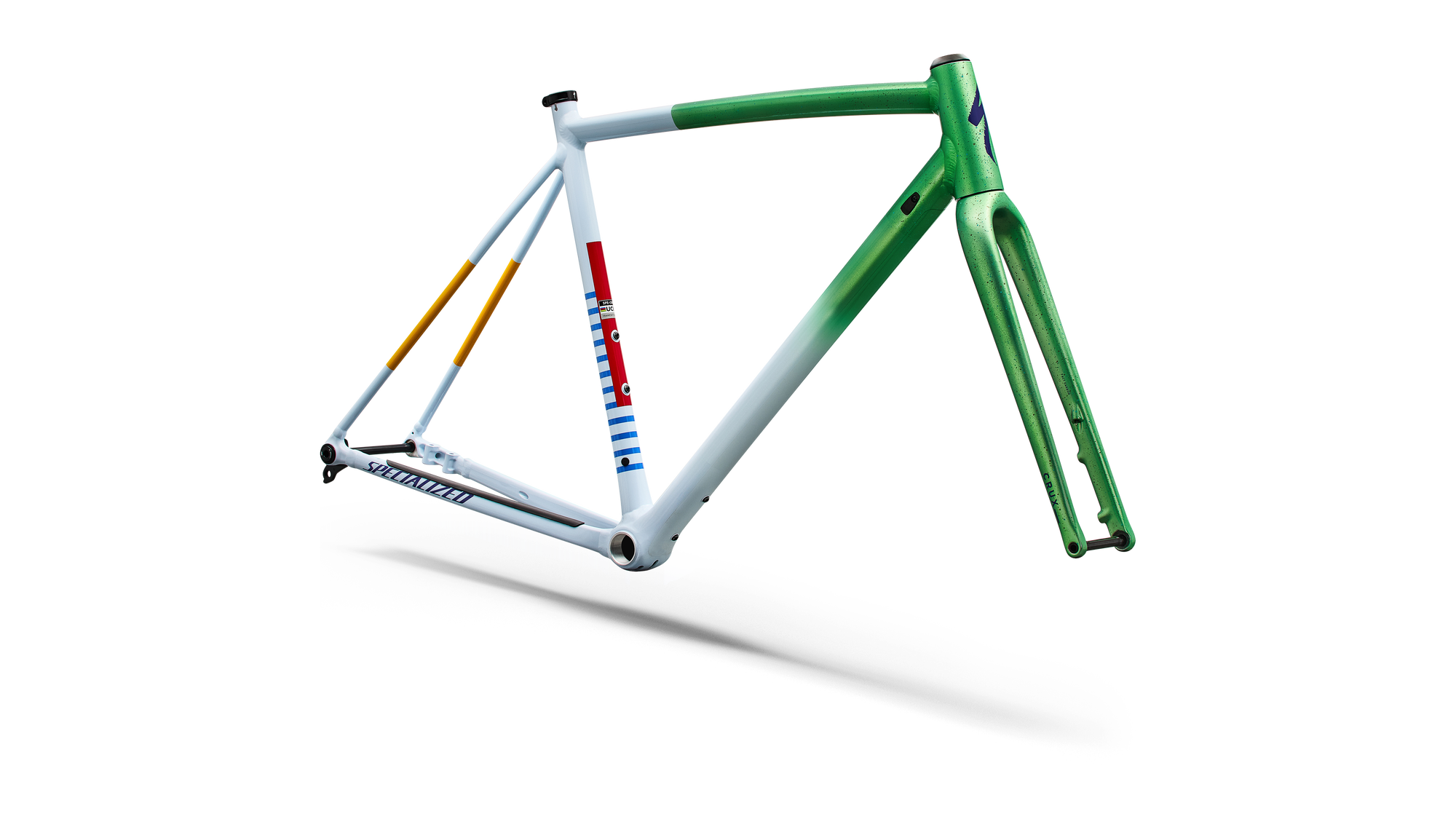 Specialized Crux DSW Frameset - D'Aluisio Smartweld Alloy - Oasis Tint Flake Silver Morning Mist/Purple Haze