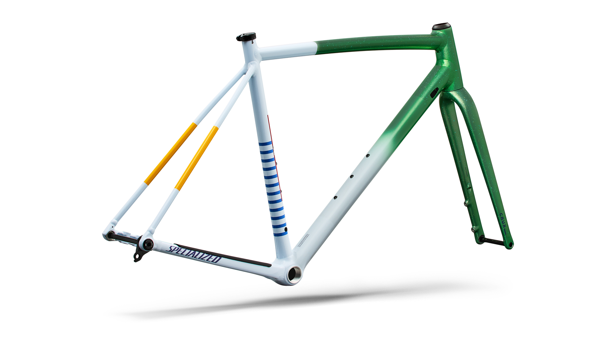 Specialized Crux DSW Frameset - D'Aluisio Smartweld Alloy - Oasis Tint Flake Silver Morning Mist/Purple Haze