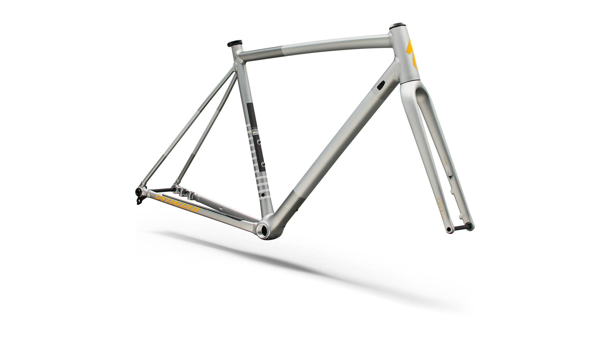 Specialized Crux DSW Frameset - D'Aluisio Smartweld Alloy - Shadow Silver/California Sunshine