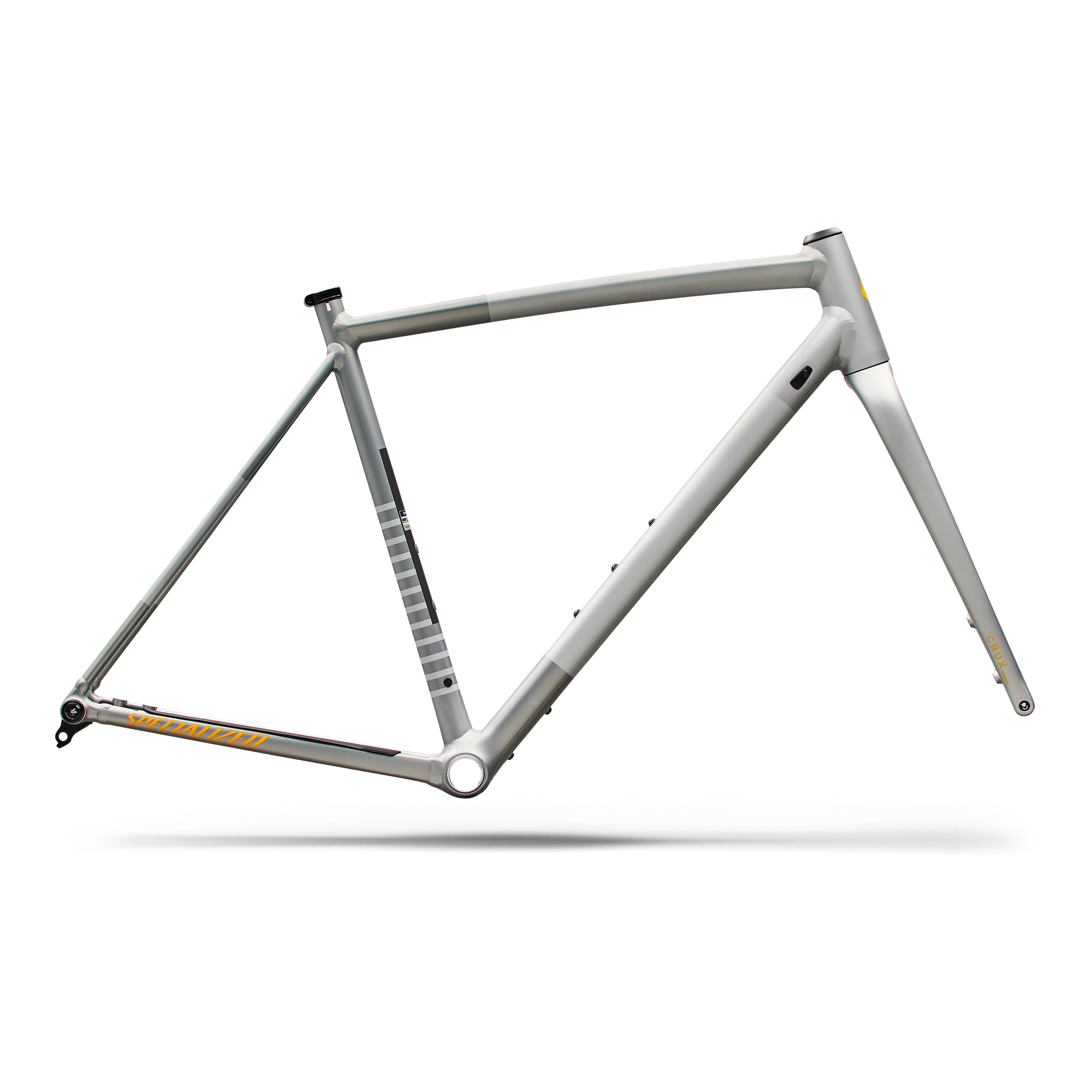 Specialized Crux DSW Frameset - D'Aluisio Smartweld Alloy - Shadow Silver/California Sunshine