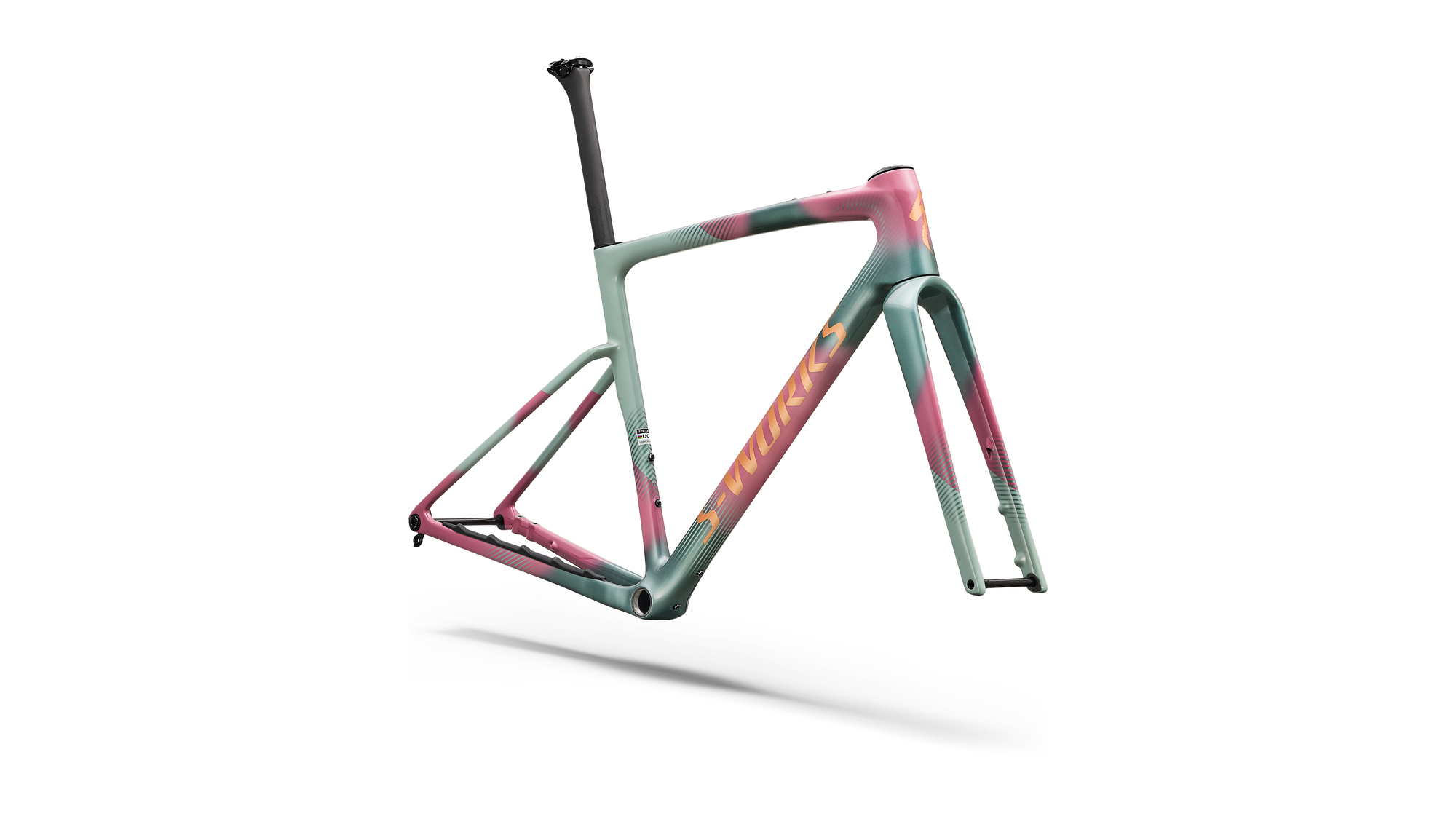 Specialized S-Works Crux 5 Frameset - FACT 12r Carbon - Agave Grey/Photon Tint Over Silver Dust