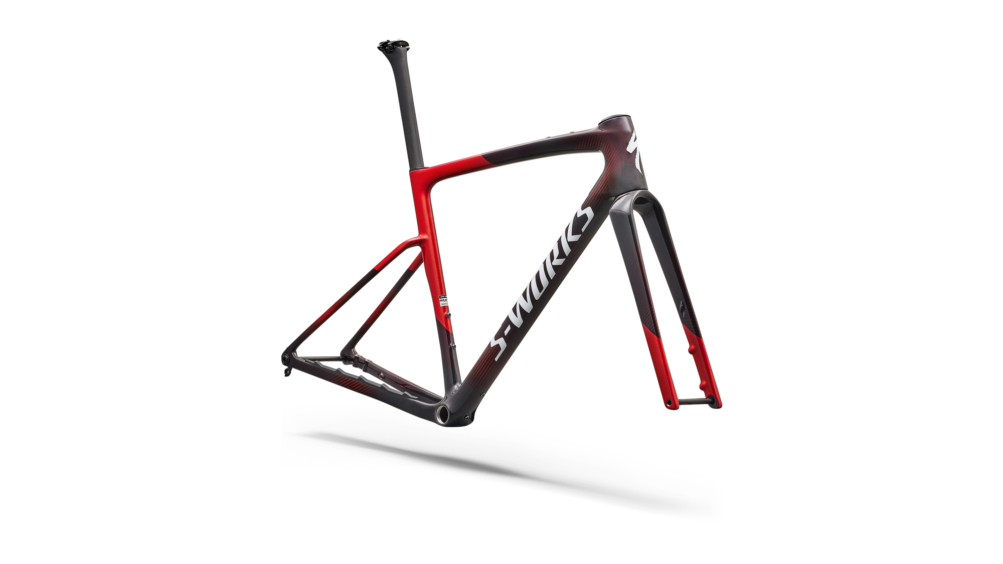 Specialized S-Works Crux 5 Frameset - FACT 12r Carbon - Cayenne Metallic/Red Tint/White Silver Metallic