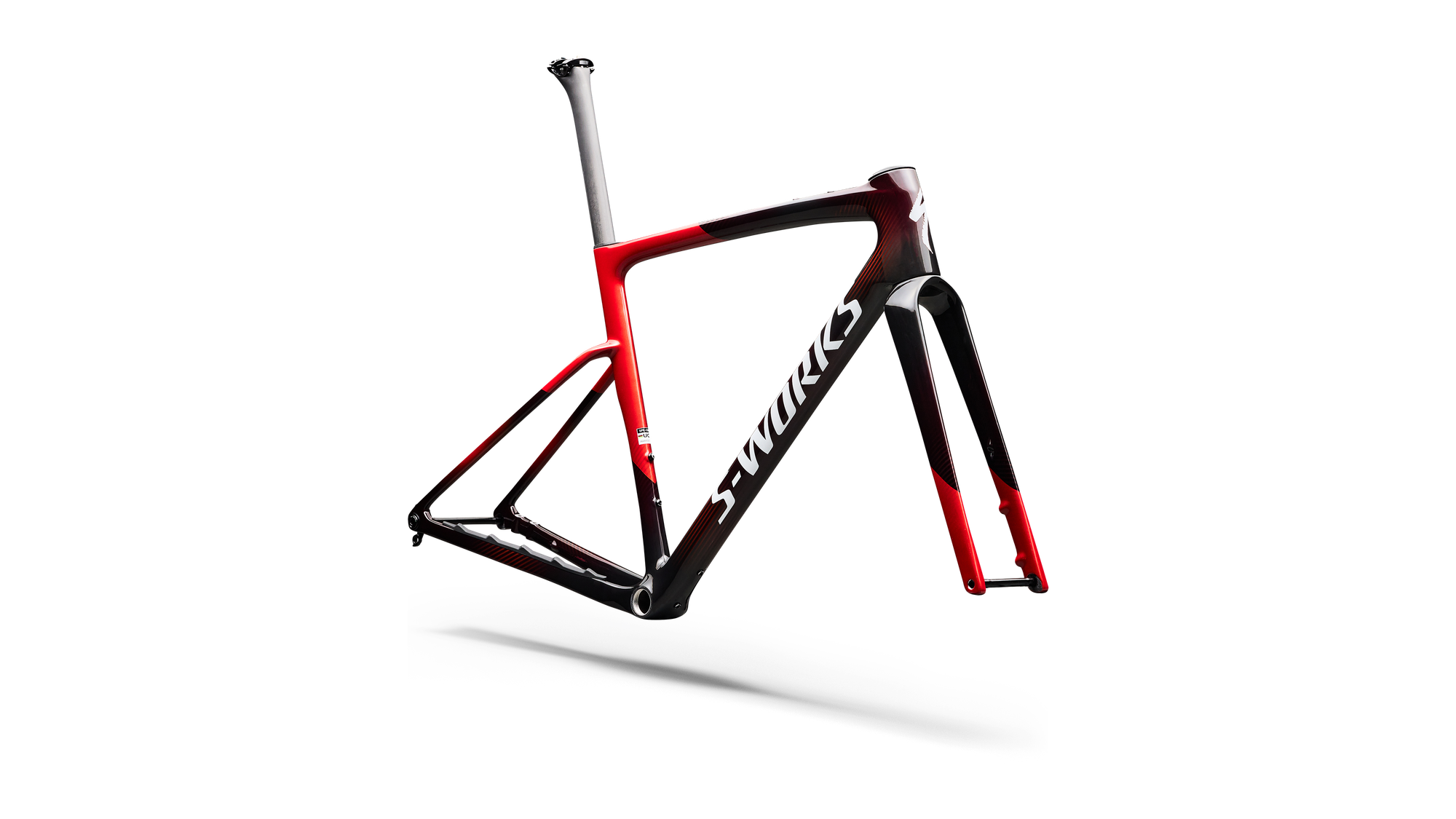 Specialized S-Works Crux 5 Frameset - FACT 12r Carbon - Cayenne Metallic/Red Tint/White Silver Metallic