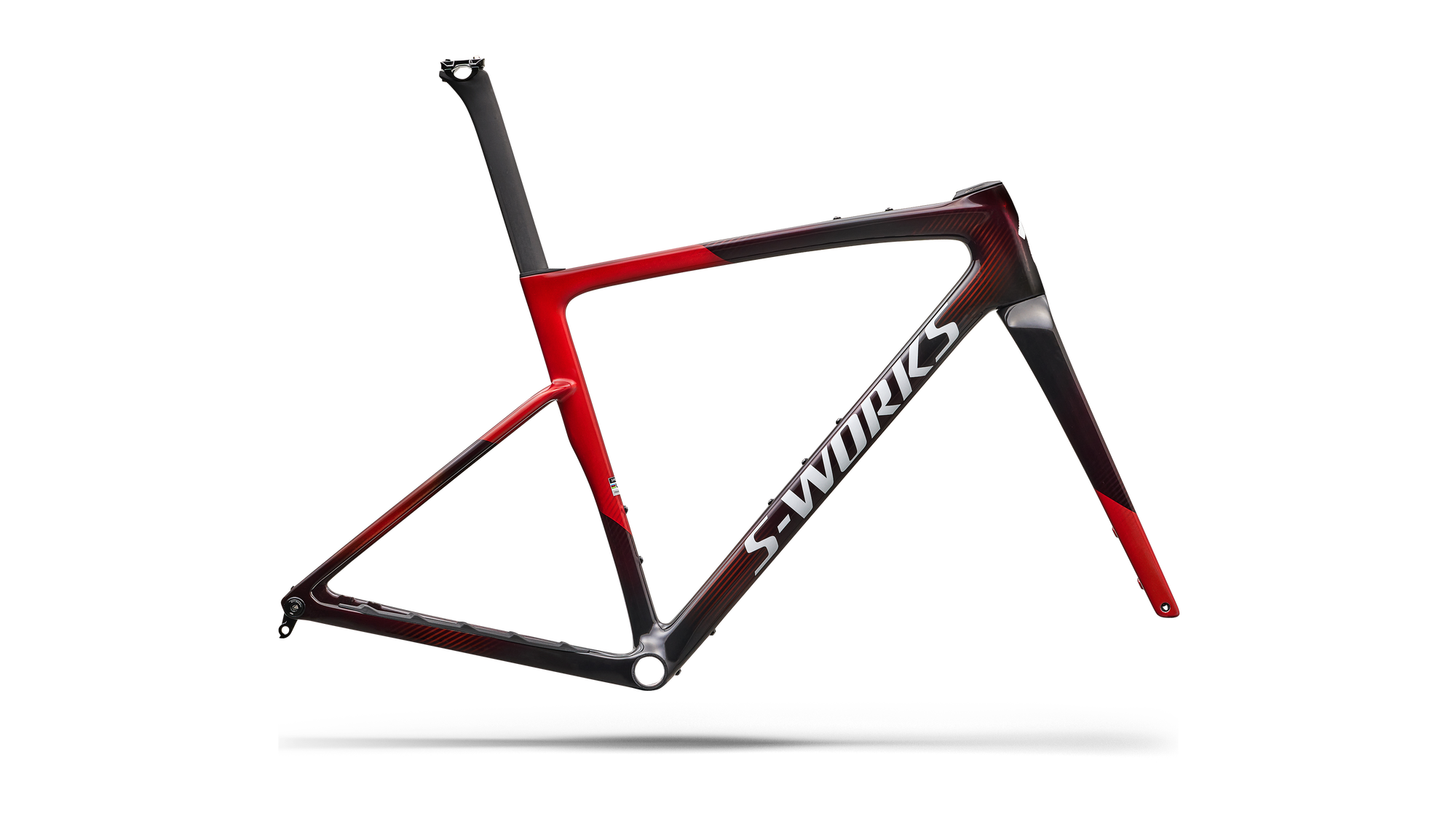 Specialized S-Works Crux 5 Frameset - FACT 12r Carbon - Cayenne Metallic/Red Tint/White Silver Metallic
