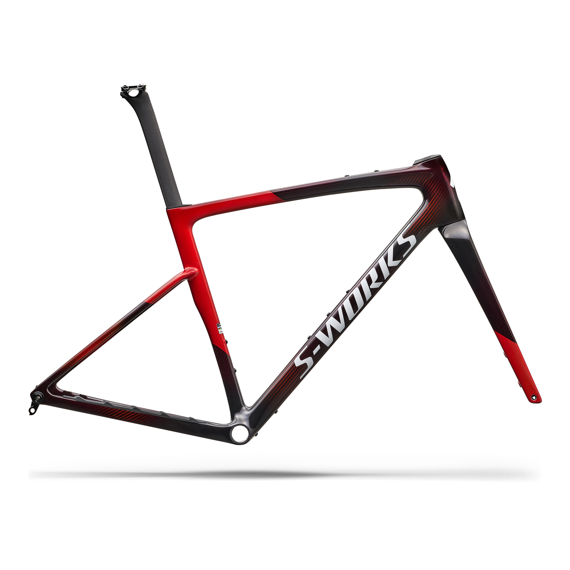 Specialized S-Works Crux 5 Frameset - FACT 12r Carbon - Cayenne Metallic/Red Tint/White Silver Metallic