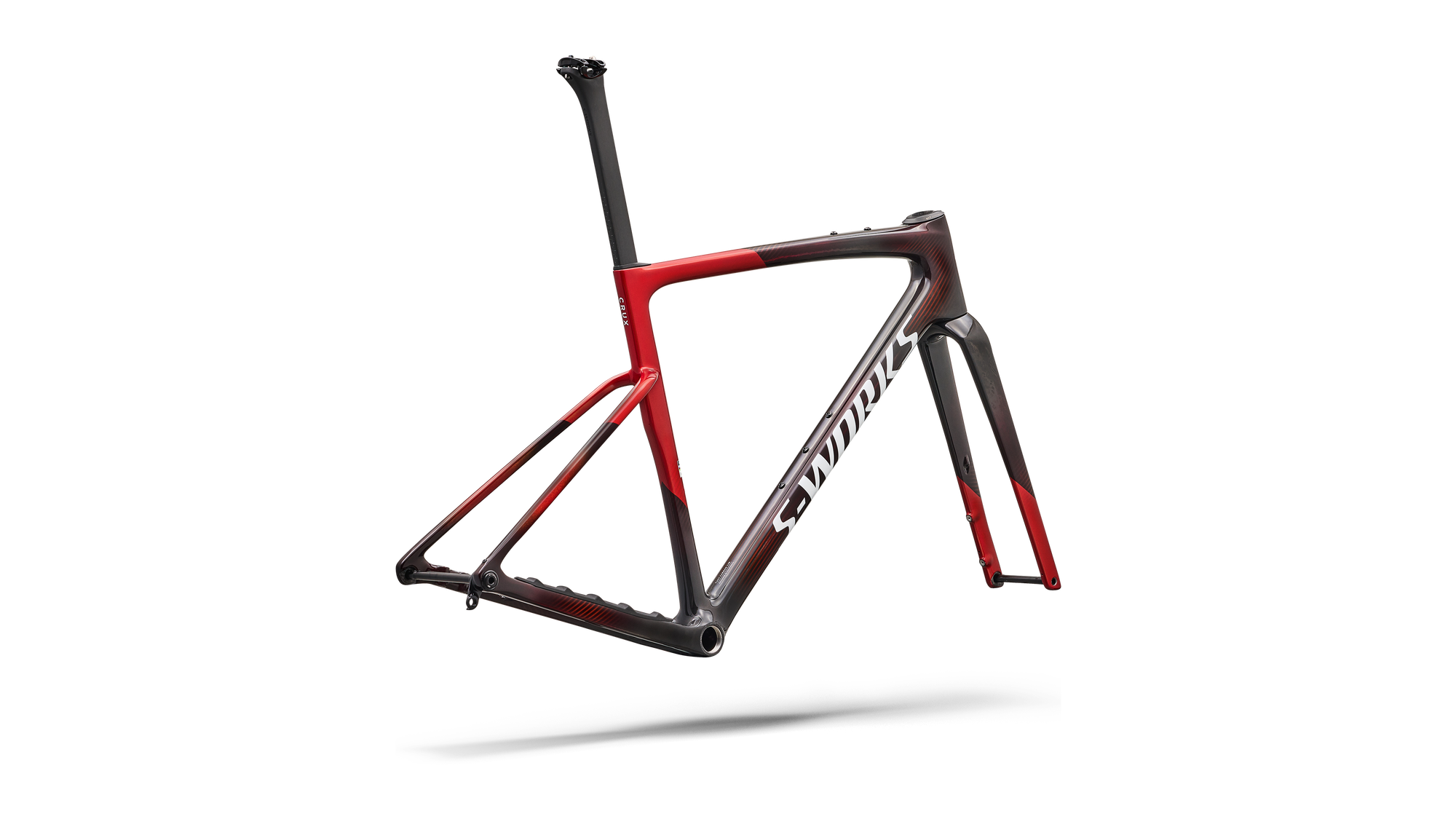 Specialized S-Works Crux 5 Frameset - FACT 12r Carbon - Cayenne Metallic/Red Tint/White Silver Metallic