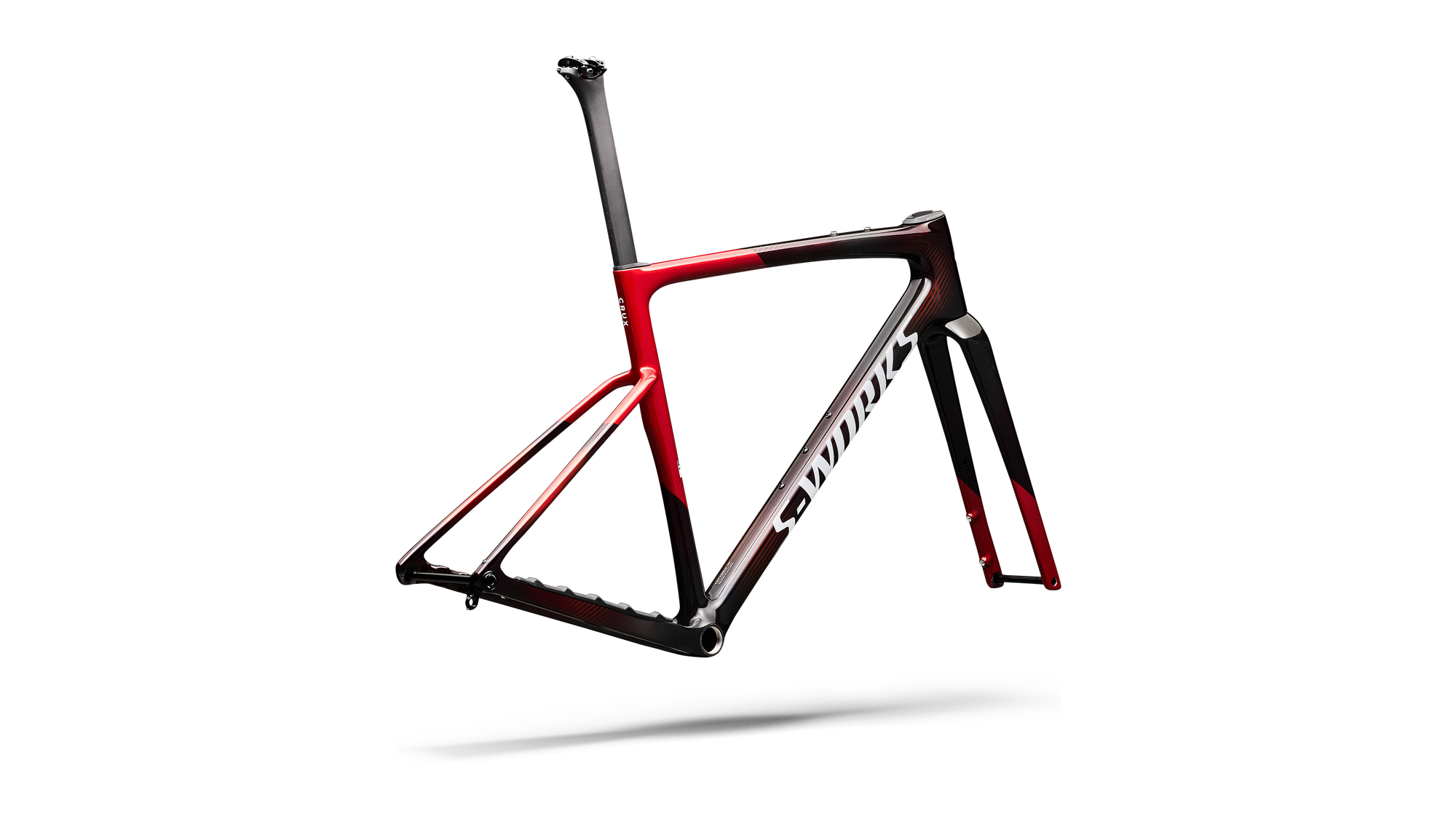 Specialized S-Works Crux 5 Frameset - FACT 12r Carbon - Cayenne Metallic/Red Tint/White Silver Metallic