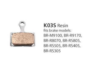 Shimano BR-R9170 Resin Pad & K03S - also for BR-M9100