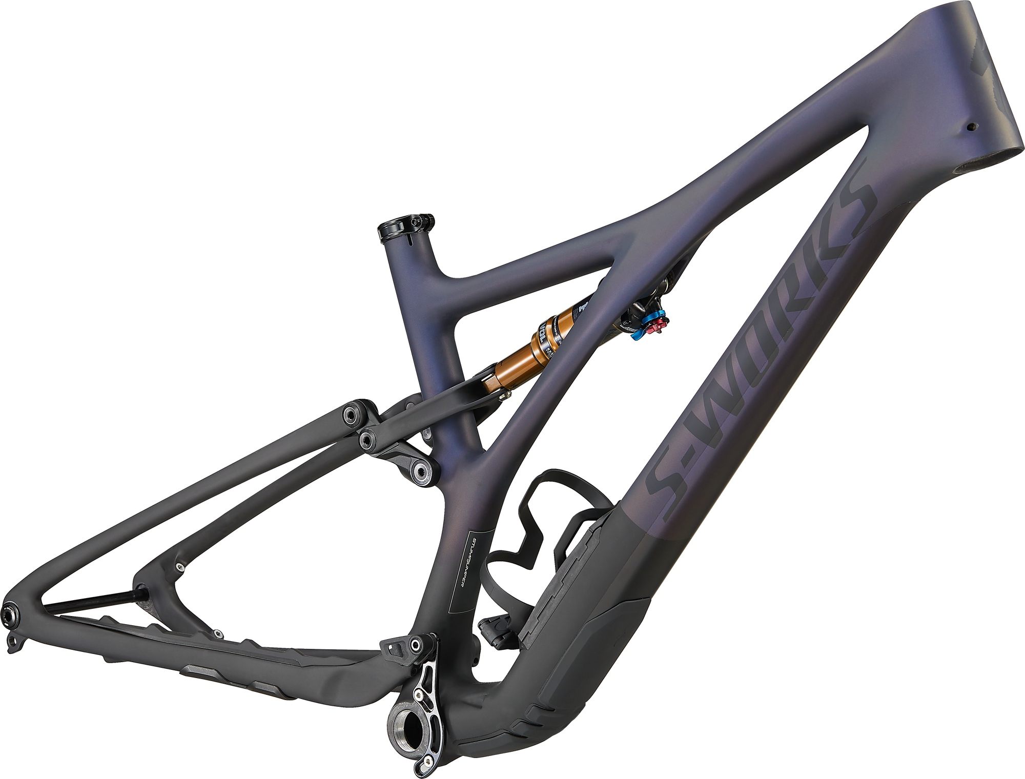 Specialized S-Works Stumpjumper Frameset - FOX FLOAT DPS Factory - Satin Dusty Blue Pearl / Black / Carbon