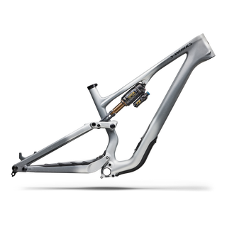 Specialized S-Works Stumpjumper 15 EVO Frameset - FOX FLOAT X GENIE Factory - Satin Shadow Silver / Ashen Grey / Gloss Black Liquid Metal