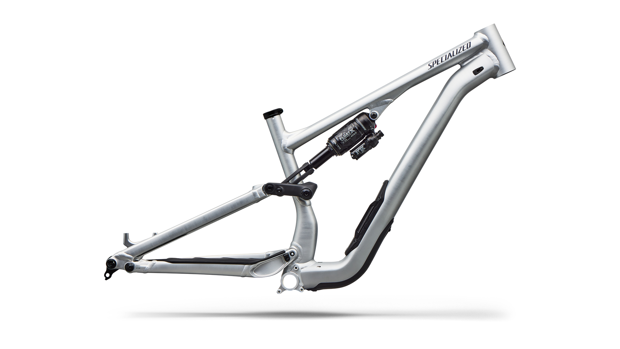 Specialized Stumpjumper 15 EVO Alloy Frameset - FOX FLOAT X GENIE Performance - Satin Brushed Aluminum / Cast Blue