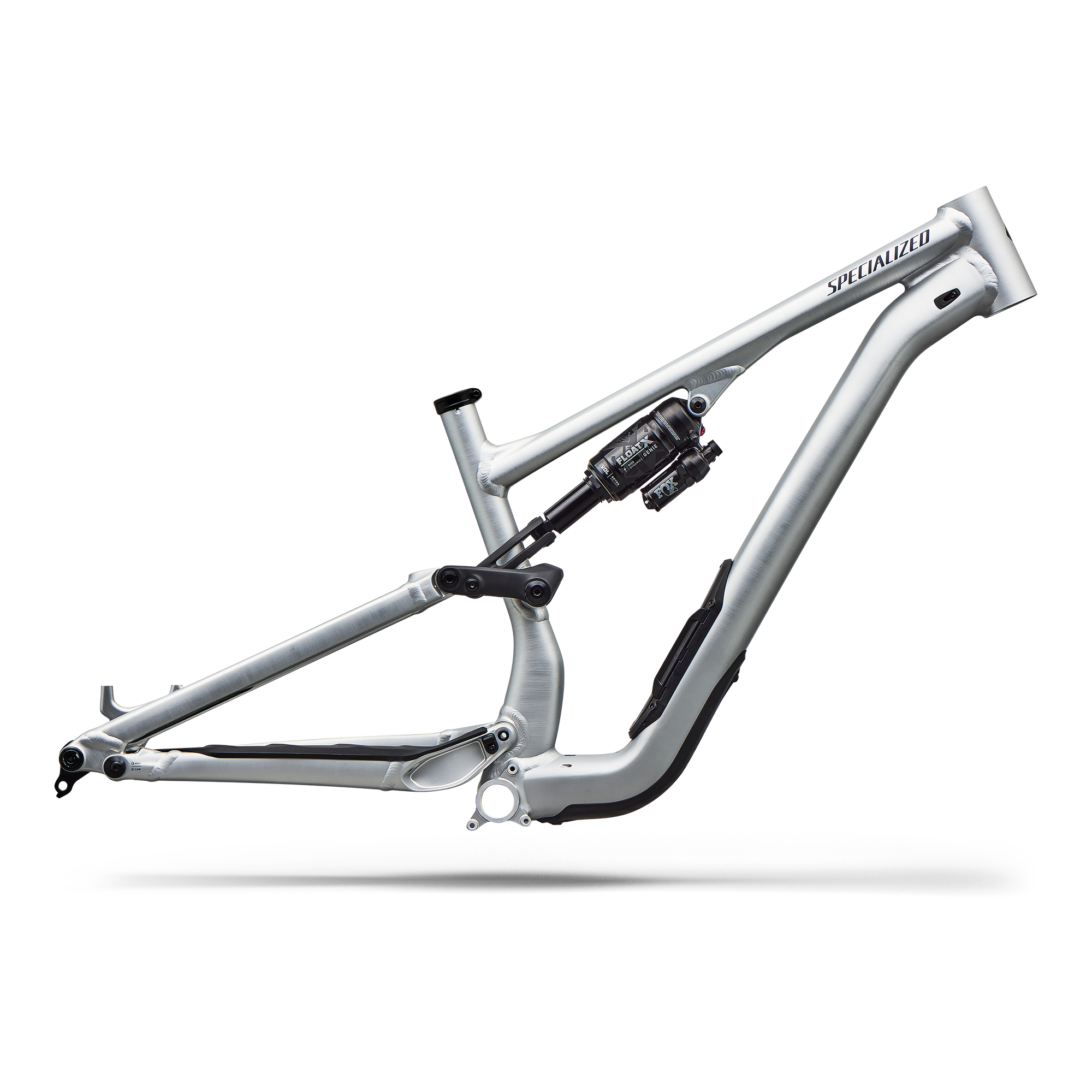 Specialized Stumpjumper 15 EVO Alloy Frameset - FOX FLOAT X GENIE Performance - Satin Brushed Aluminum / Cast Blue