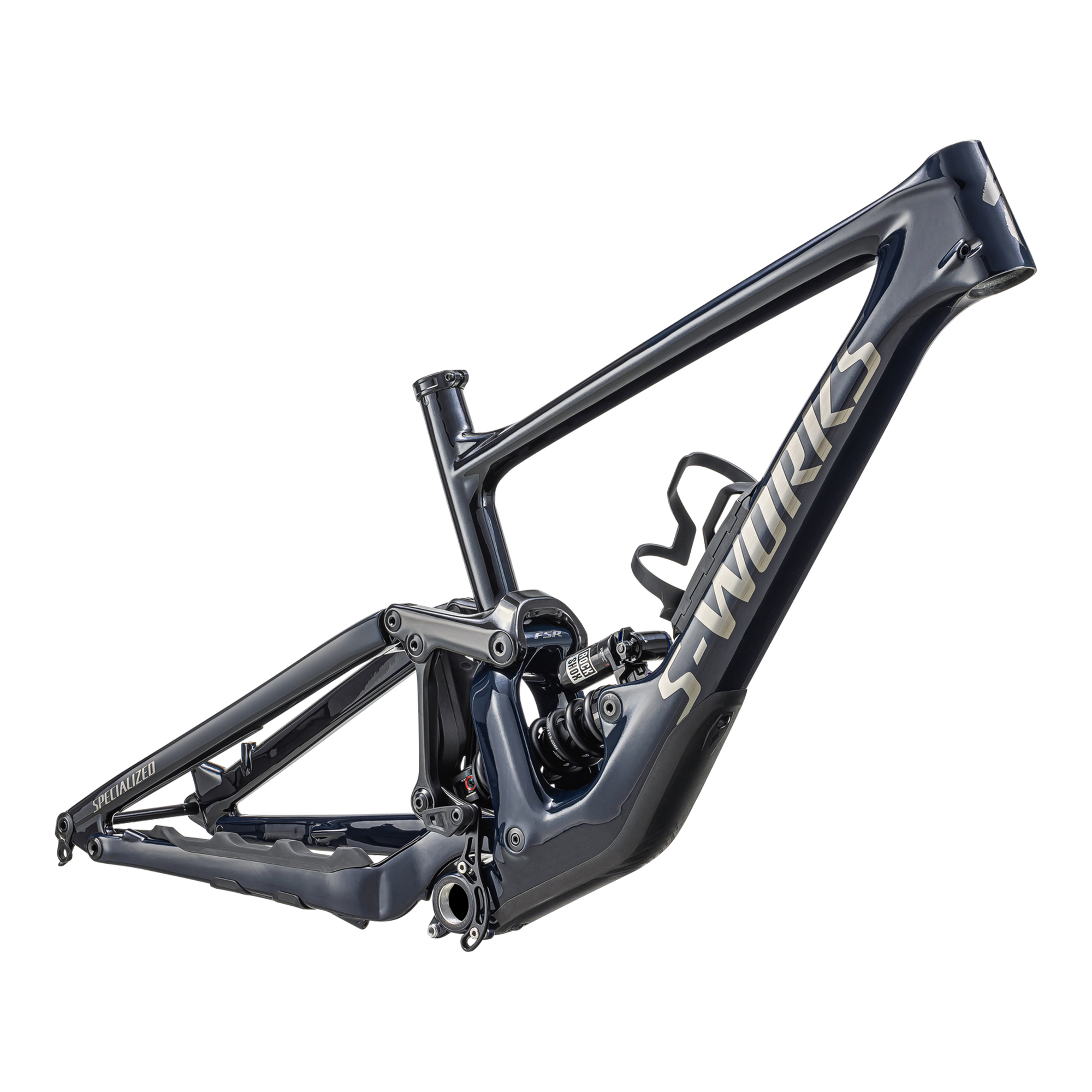 Specialized S-Works Enduro Frameset - Gloss Metallic Dark Navy / Dark Navy / Brushed Black Chrome
