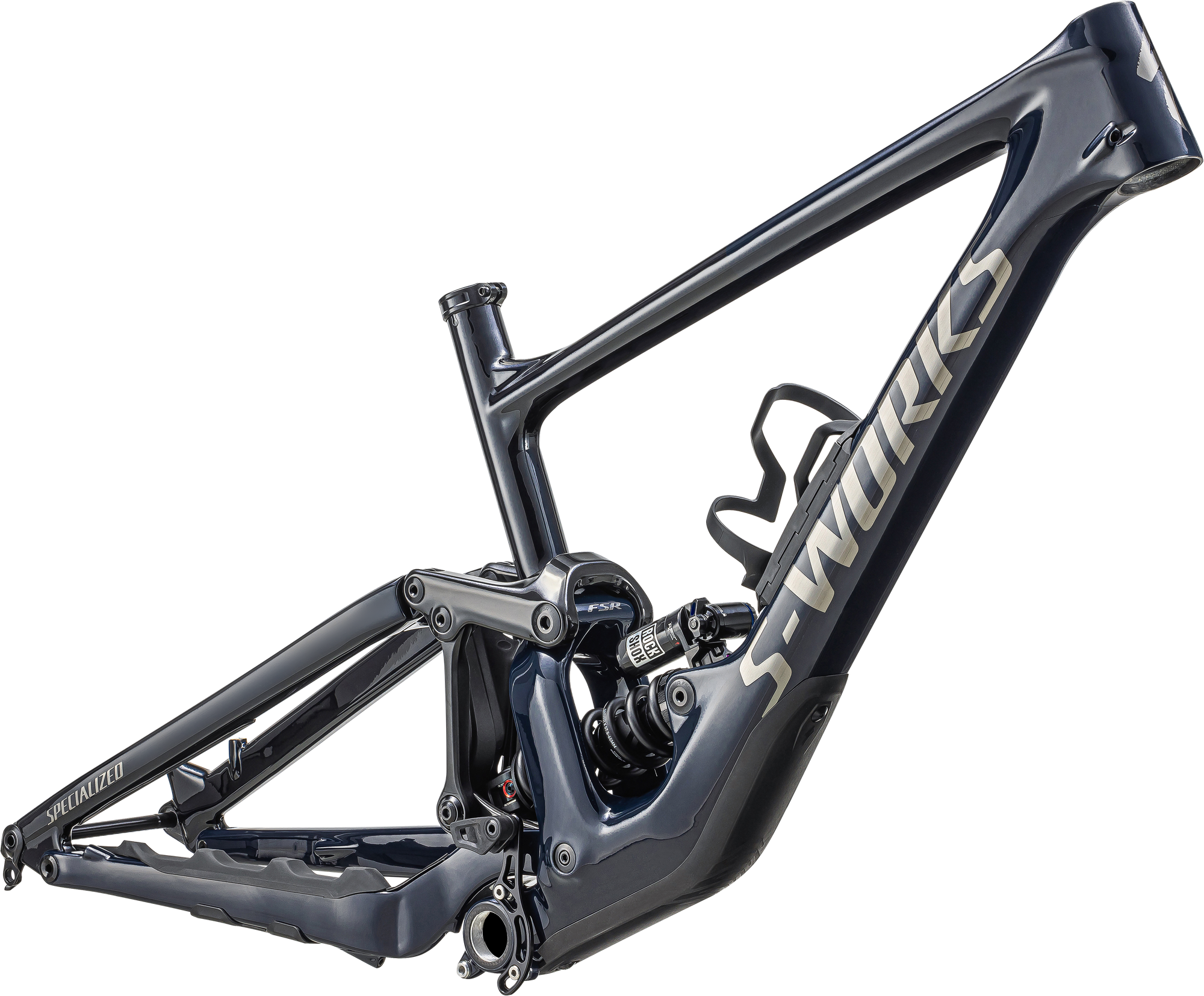 Specialized S-Works Enduro Frameset - Gloss Metallic Dark Navy / Dark Navy / Brushed Black Chrome