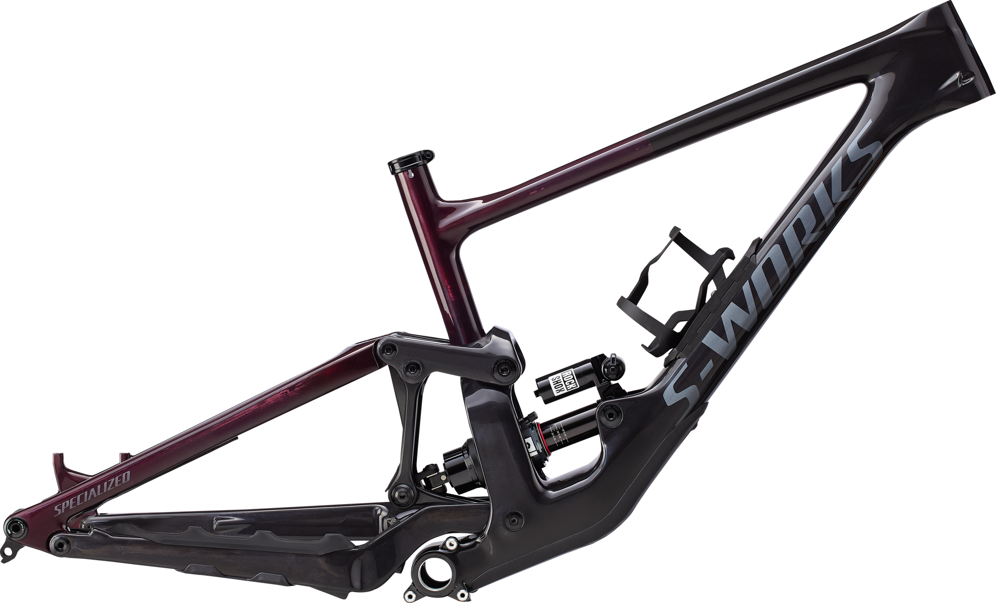 Specialized S-Works Enduro Frameset - Gloss Rebel Pink Tint Carbon / Fog Tint