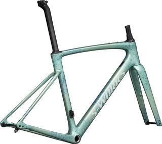 Specialized S-Works Roubaix SL8 Frameset - FACT 12R Carbon - Satn Metallic White Sage/Ink/White Sage