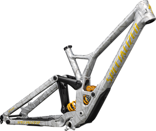 Specialized Demo Race Frameset - Gloss Silver Dust / Metallic Sulphur