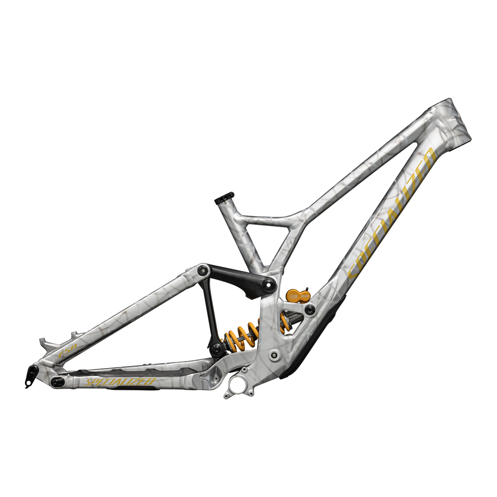 Specialized Demo Race Frameset - Gloss Silver Dust / Metallic Sulphur