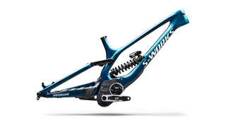 Specialized S-Works Demo 11 Frameset - Gloss Teal Tint Carbon / Smoke / White