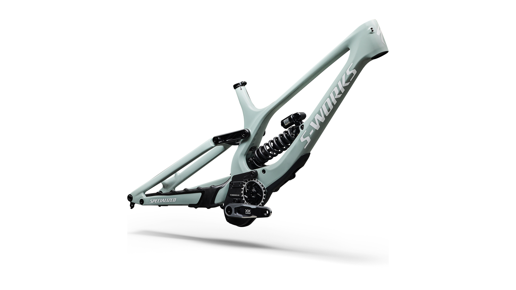 Specialized S-Works Demo 11 Frameset - Gloss Agave Grey / Metallic White Silver