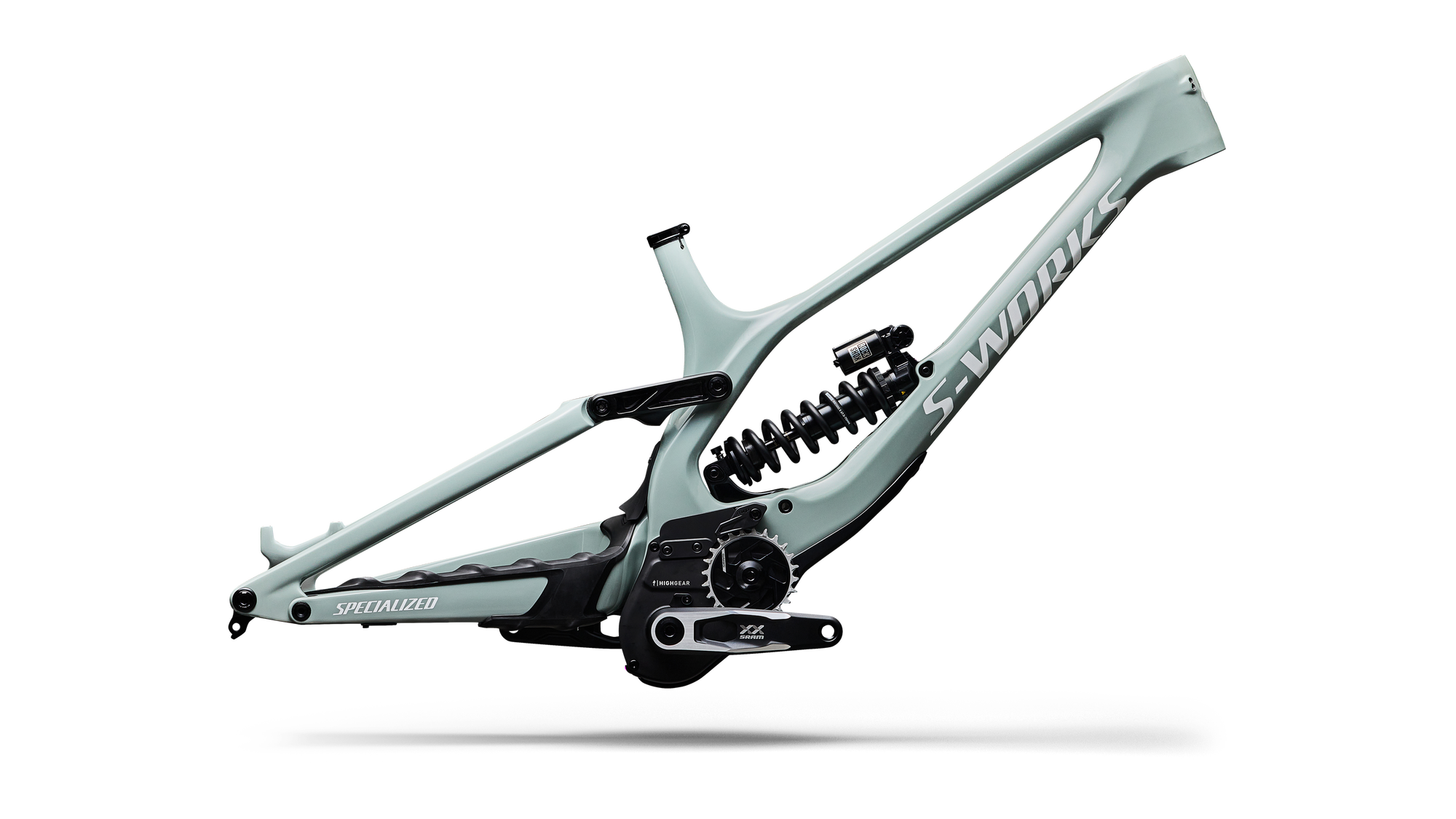 Specialized S-Works Demo 11 Frameset - Gloss Agave Grey / Metallic White Silver