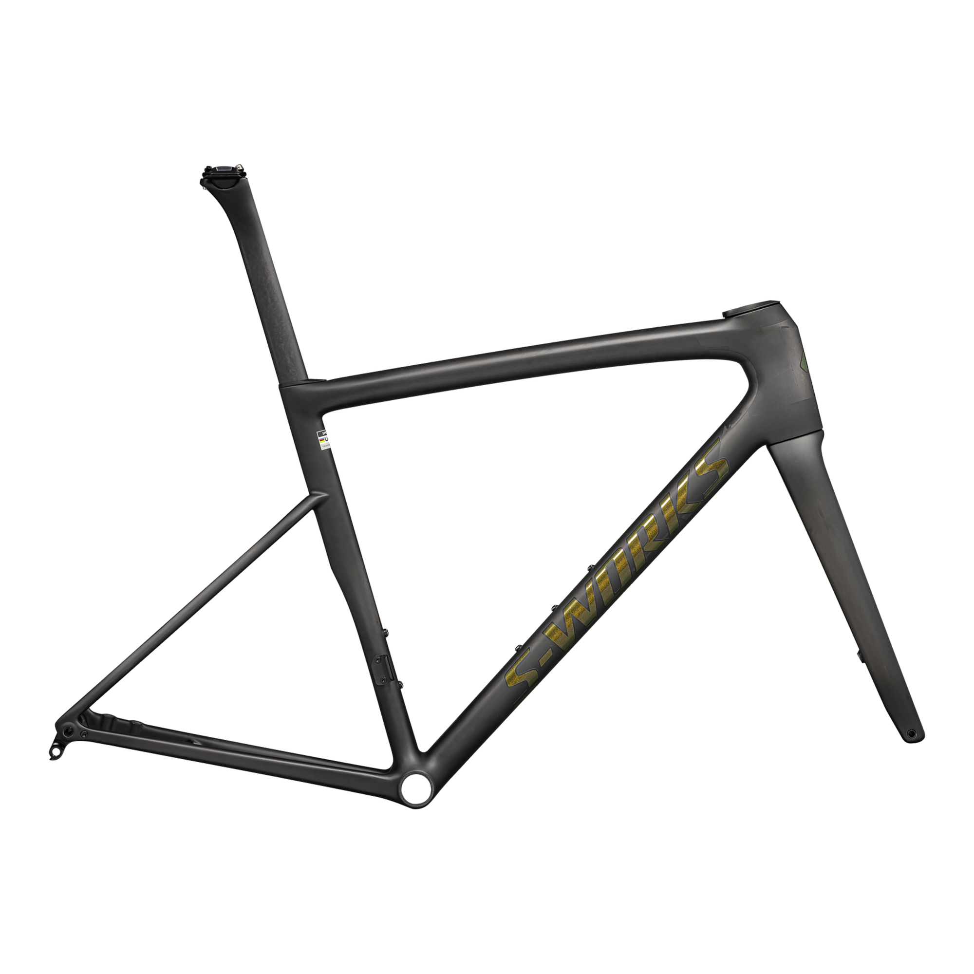Specialized S-Works Tarmac SL8 Frameset - Ready to Paint - Satin Carbon Rtp / Chameleon Snake Eye