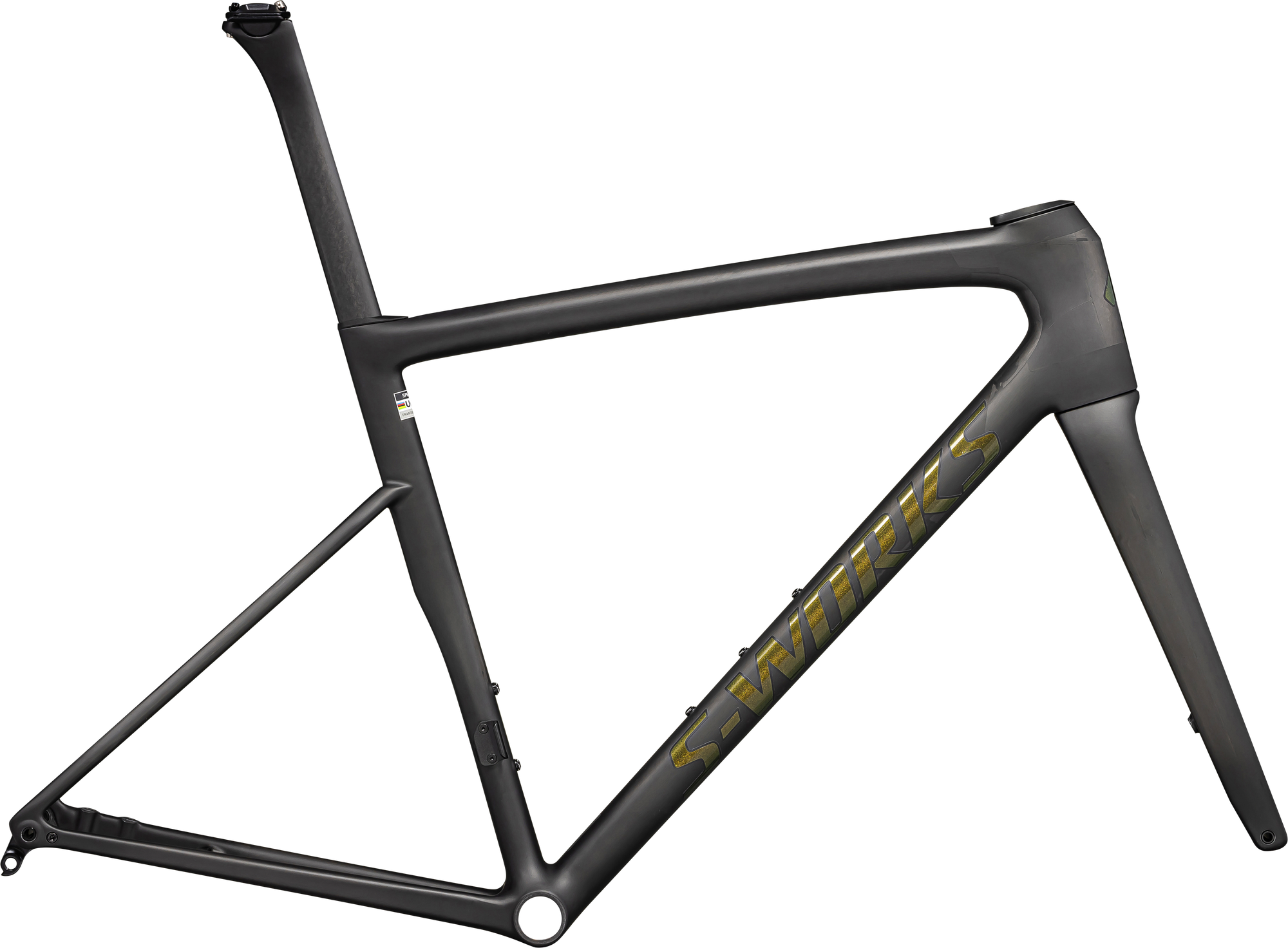 Specialized S-Works Tarmac SL8 Frameset - Ready to Paint - Satin Carbon Rtp / Chameleon Snake Eye