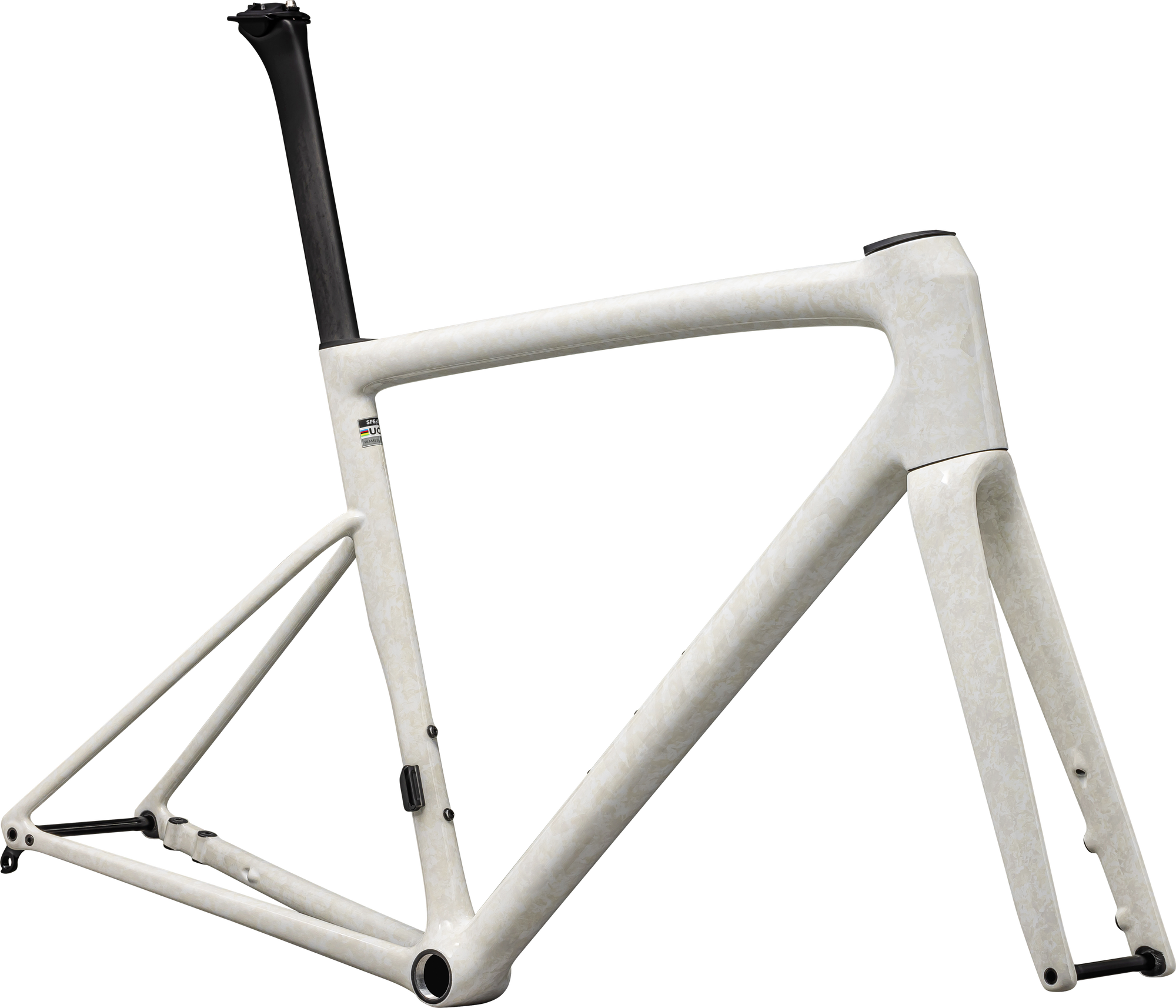 Specialized S-Works Tarmac SL8 Frameset - FACT 12r Carbon - Gloss White Dune White Pearl Impasto