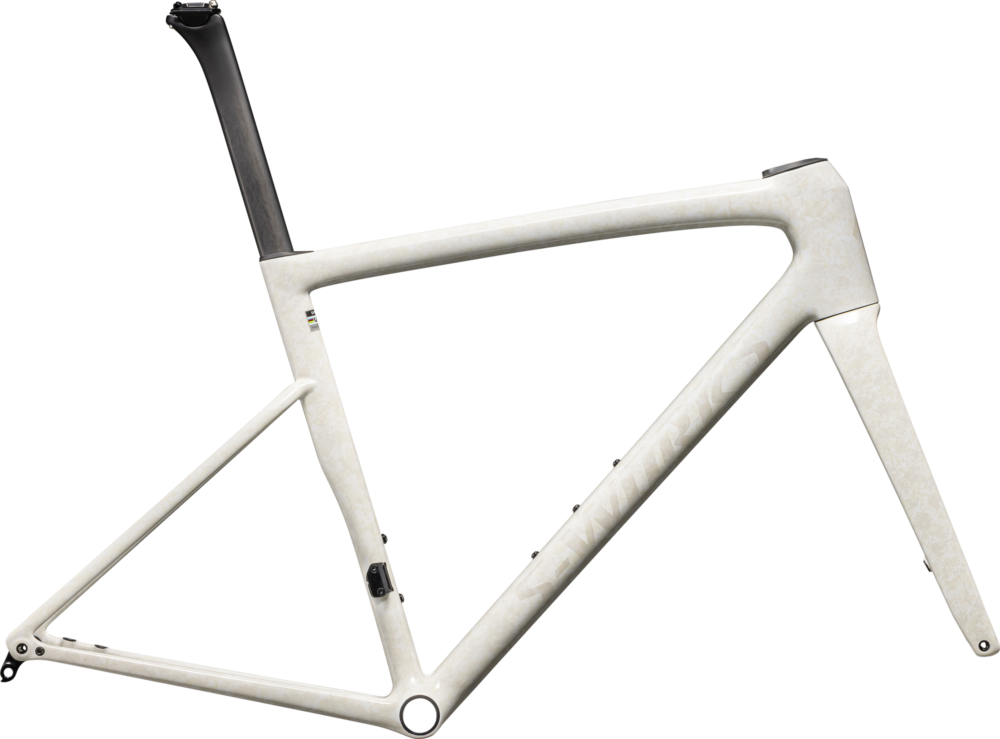 Specialized S-Works Tarmac SL8 Frameset - FACT 12r Carbon - Gloss White Dune White Pearl Impasto