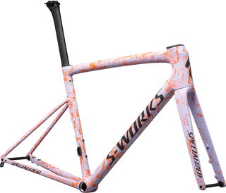 Specialized S-Works Tarmac SL8 Frameset - FACT 12r Carbon - Satin Powder Indigo / Amber Glow Strata / Obsidian