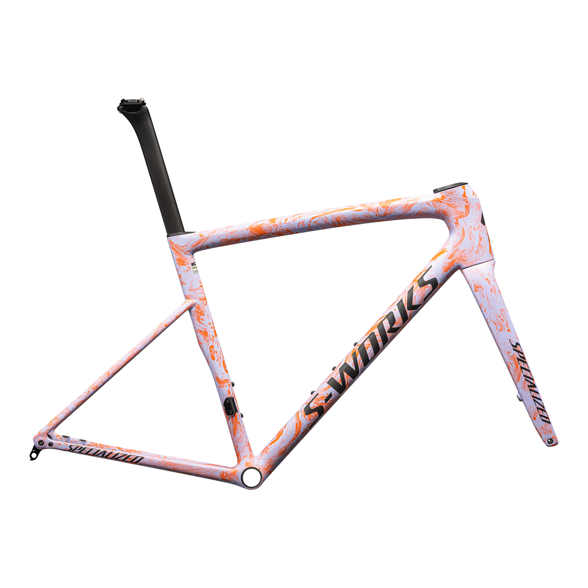 Specialized S-Works Tarmac SL8 Frameset - FACT 12r Carbon - Satin Powder Indigo / Amber Glow Strata / Obsidian
