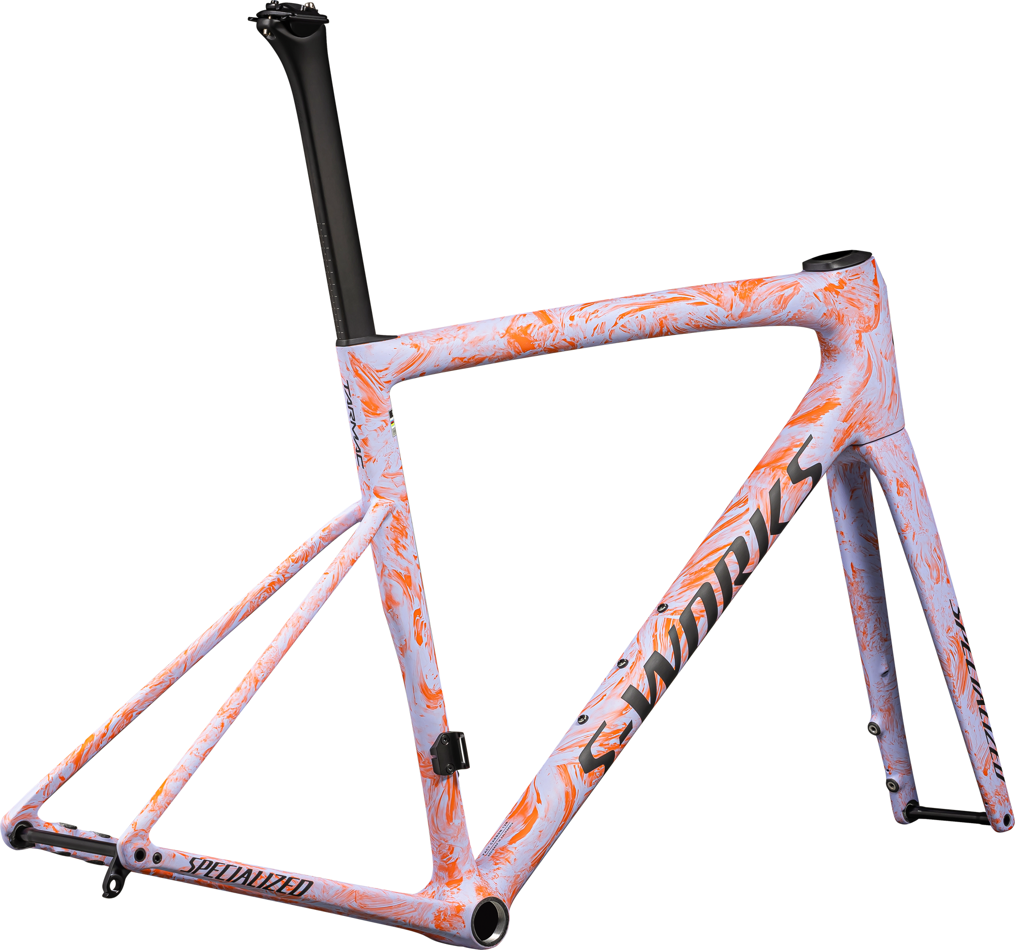 Specialized S-Works Tarmac SL8 Frameset - FACT 12r Carbon - Satin Powder Indigo / Amber Glow Strata / Obsidian