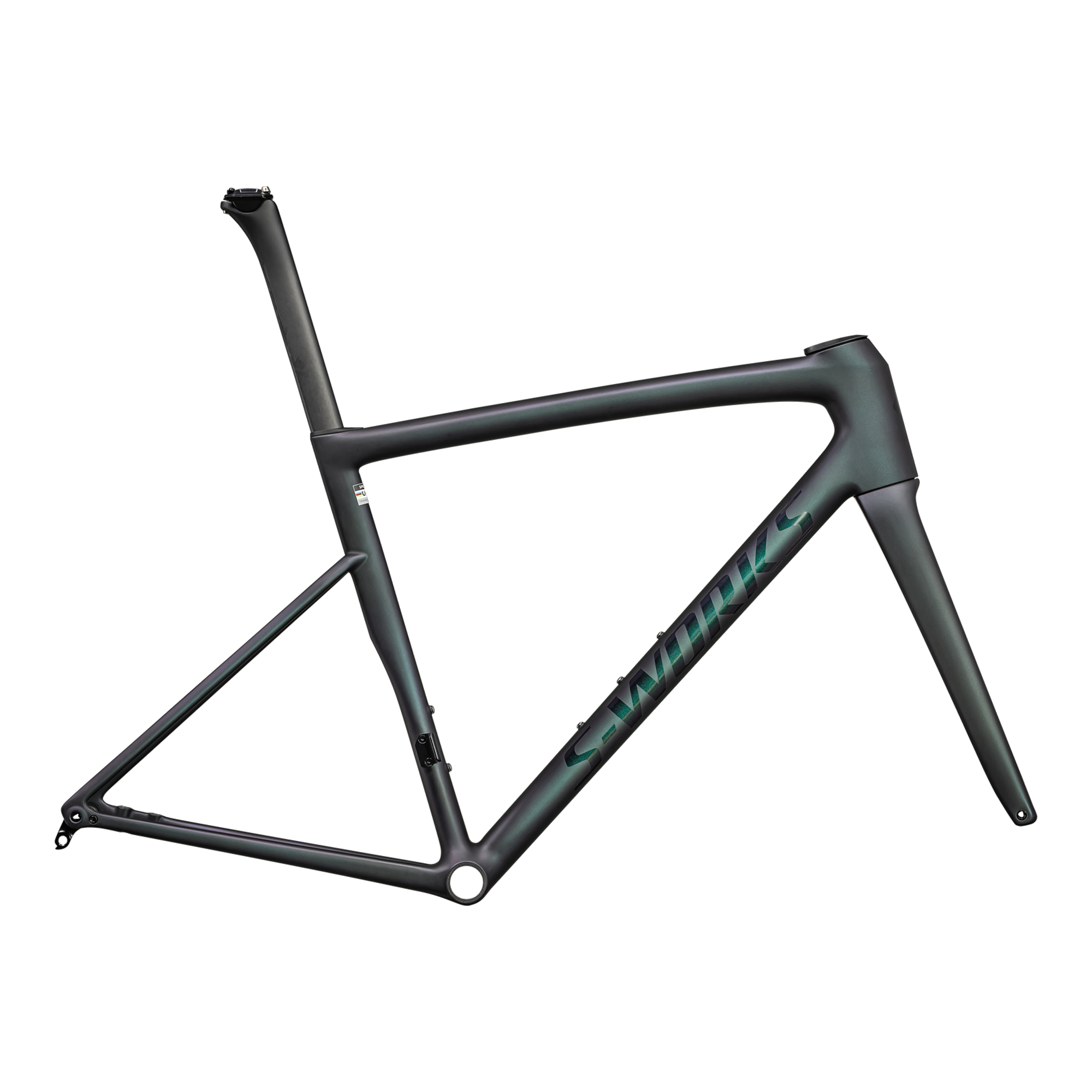 Specialized S-Works Tarmac SL8 Frameset - FACT 12r Carbon - Satin Carbon/Black Tint Over Chameleon Blend/Supernova