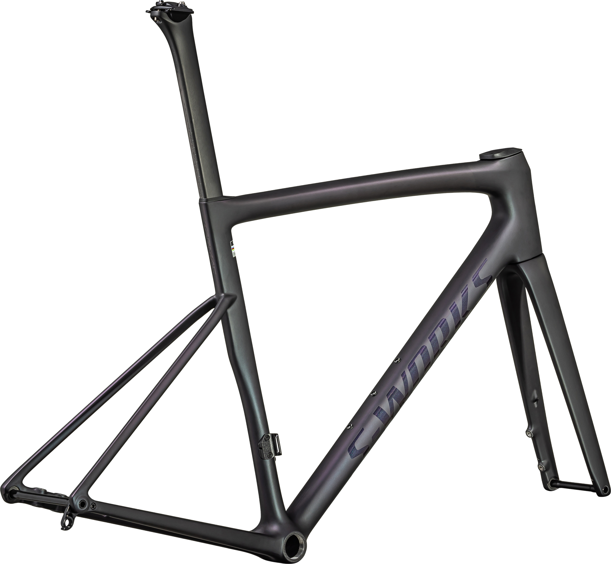 Specialized S-Works Tarmac SL8 Frameset - FACT 12r Carbon - Satin Carbon/Black Tint Over Chameleon Blend/Supernova