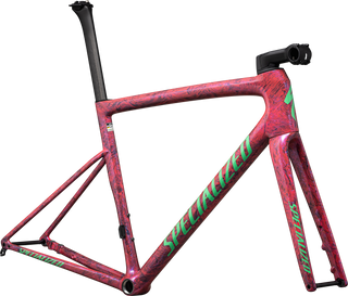 Specialized Tarmac SL8 Frameset - FACT 10r Carbon - Gloss Carbon / Metallic Vivid Pink Strata / Electric Green