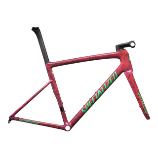 Specialized Tarmac SL8 Frameset - FACT 10r Carbon - Gloss Carbon / Metallic Vivid Pink Strata / Electric Green