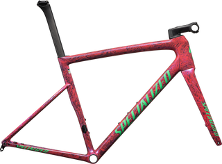 Specialized Tarmac SL8 Frameset - FACT 10r Carbon - Gloss Carbon / Metallic Vivid Pink Strata / Electric Green