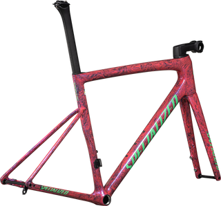 Specialized Tarmac SL8 Frameset - FACT 10r Carbon - Gloss Carbon / Metallic Vivid Pink Strata / Electric Green