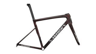 Specialized S-Works Tarmac SL8 Frameset - FACT 12r Carbon - Gloss Carbon / Red To Gold Blurred Speckle / Metallic White Silver