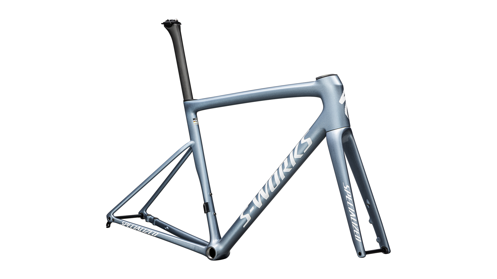 Specialized S-Works Tarmac SL8 Frameset - FACT 12r Carbon - Gloss Glacial Metallic / Red To Gold Pearl / White
