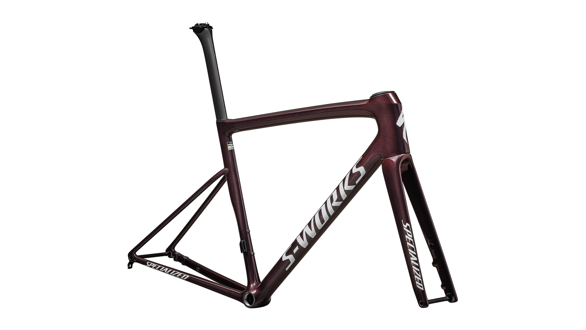 Specialized S-Works Tarmac SL8 Frameset - FACT 12r Carbon - Gloss Solidity / Red To Black Pearl / Metallic White Silver