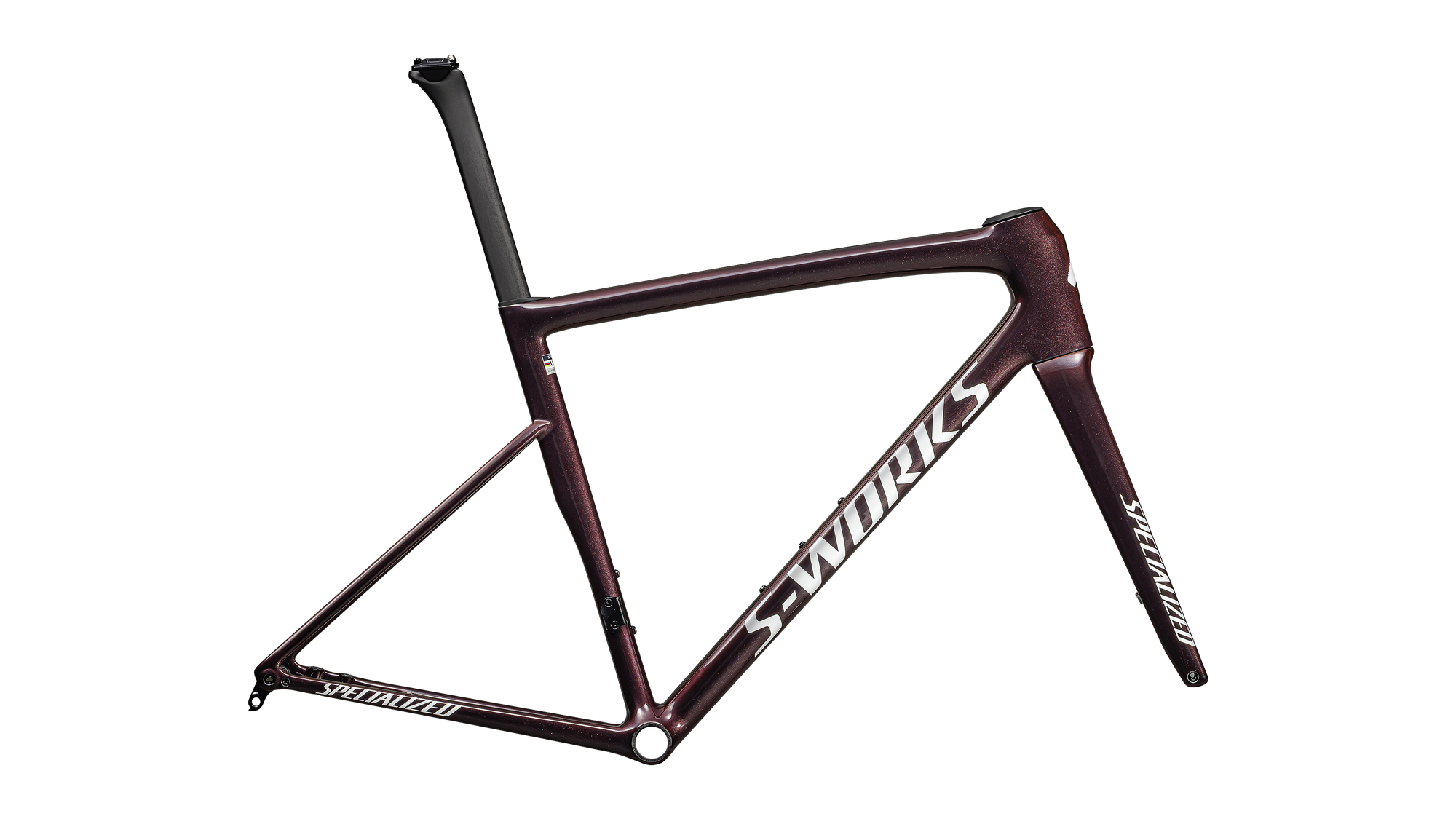Specialized S-Works Tarmac SL8 Frameset - FACT 12r Carbon - Gloss Solidity / Red To Black Pearl / Metallic White Silver